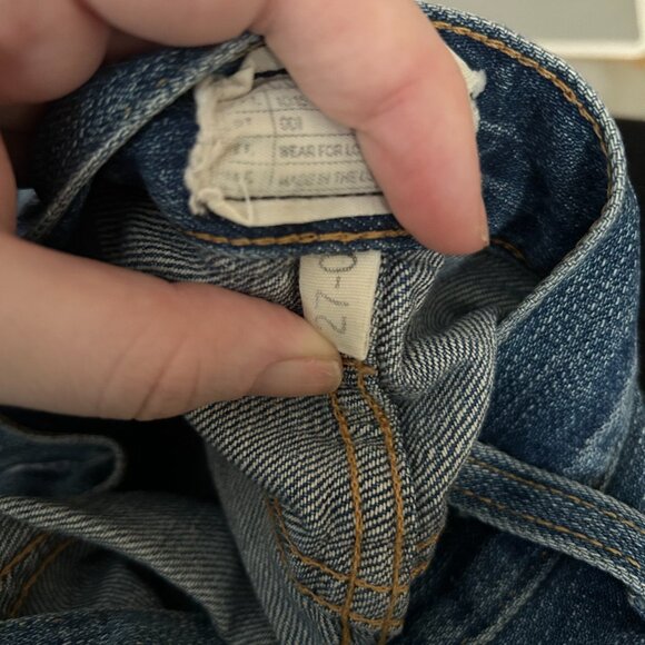 Current/Elliott The Super Slouchy Skinny Super Love Destroy with Paint Jeans 27 - Picture 9 of 13